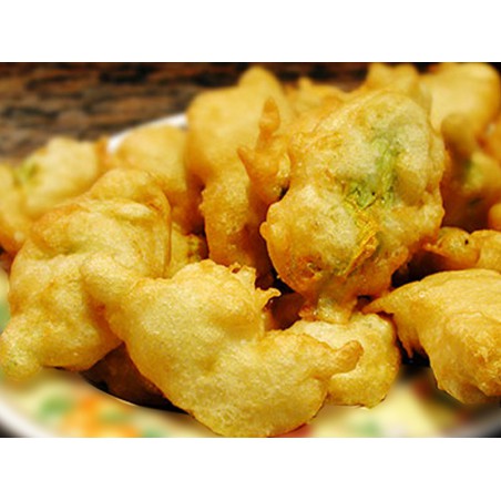 Fiori di zucca ripieni pastellati