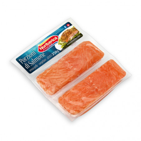 Salmone filetto porzionato skin