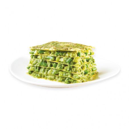 Lasagne pesto, fagiolini e patate bio