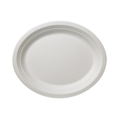 Piatto ovale bio bianco d. 20x26