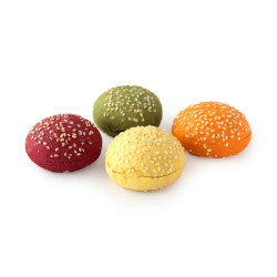 Mini panini 4 colori vegetariani