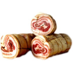 Pancetta arrotolata a metà